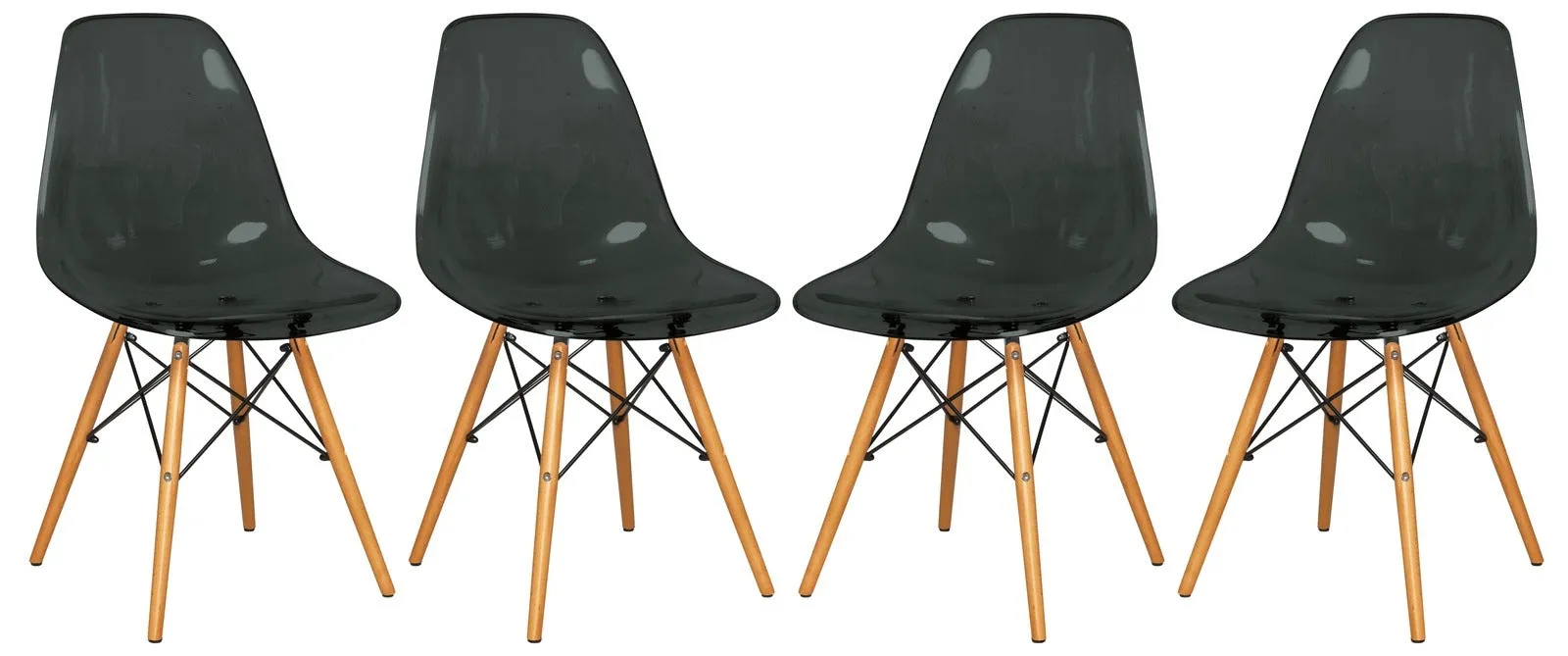 Dover Modern Dining Chair  Molded Side Chair Set of 4