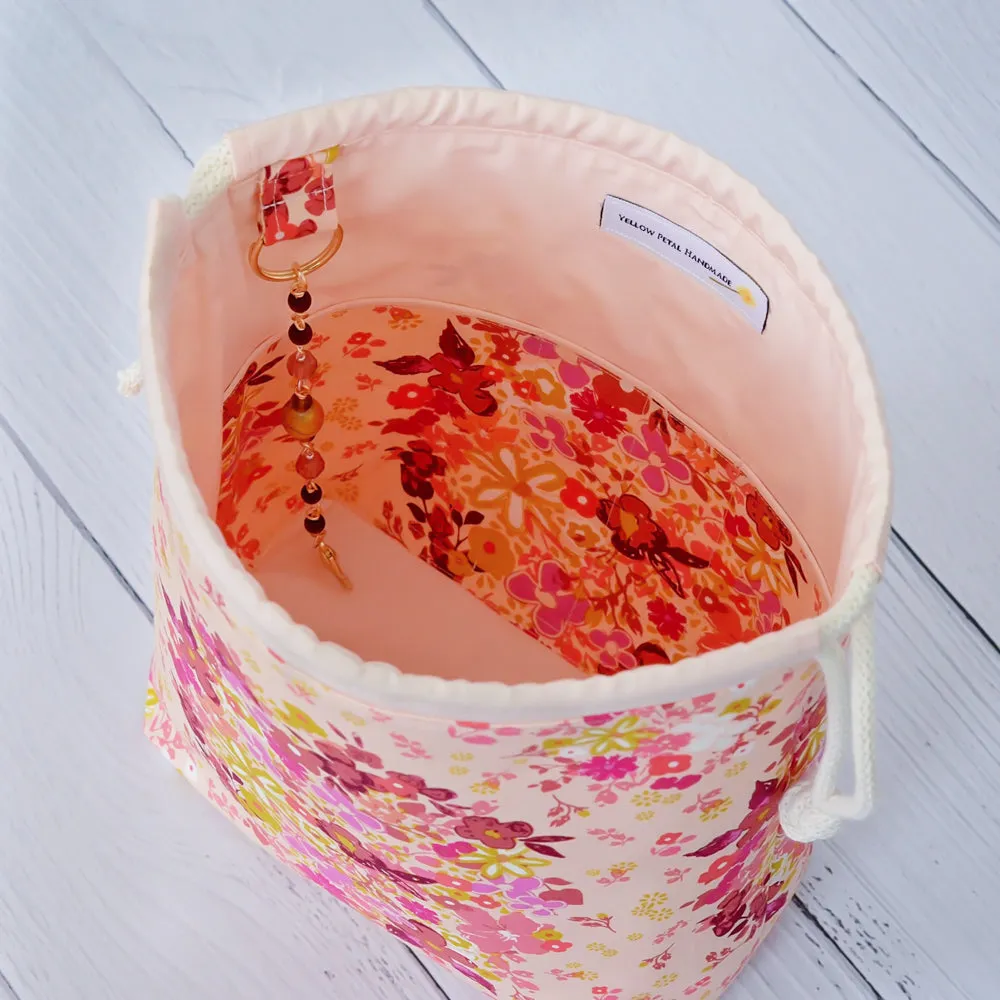 Drawstring Project Bag Featuring a Scissor Chain by Mable and Rose