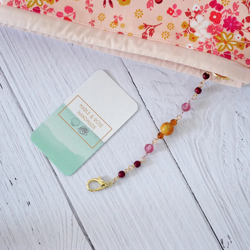 Drawstring Project Bag Featuring a Scissor Chain by Mable and Rose