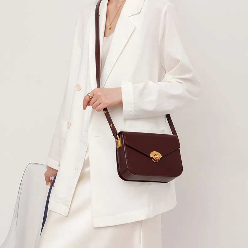 Elegant Women's Satchel Shoulder Bag Leather Crossbody For Women