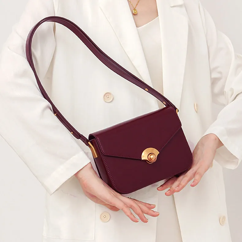 Elegant Women's Satchel Shoulder Bag Leather Crossbody For Women