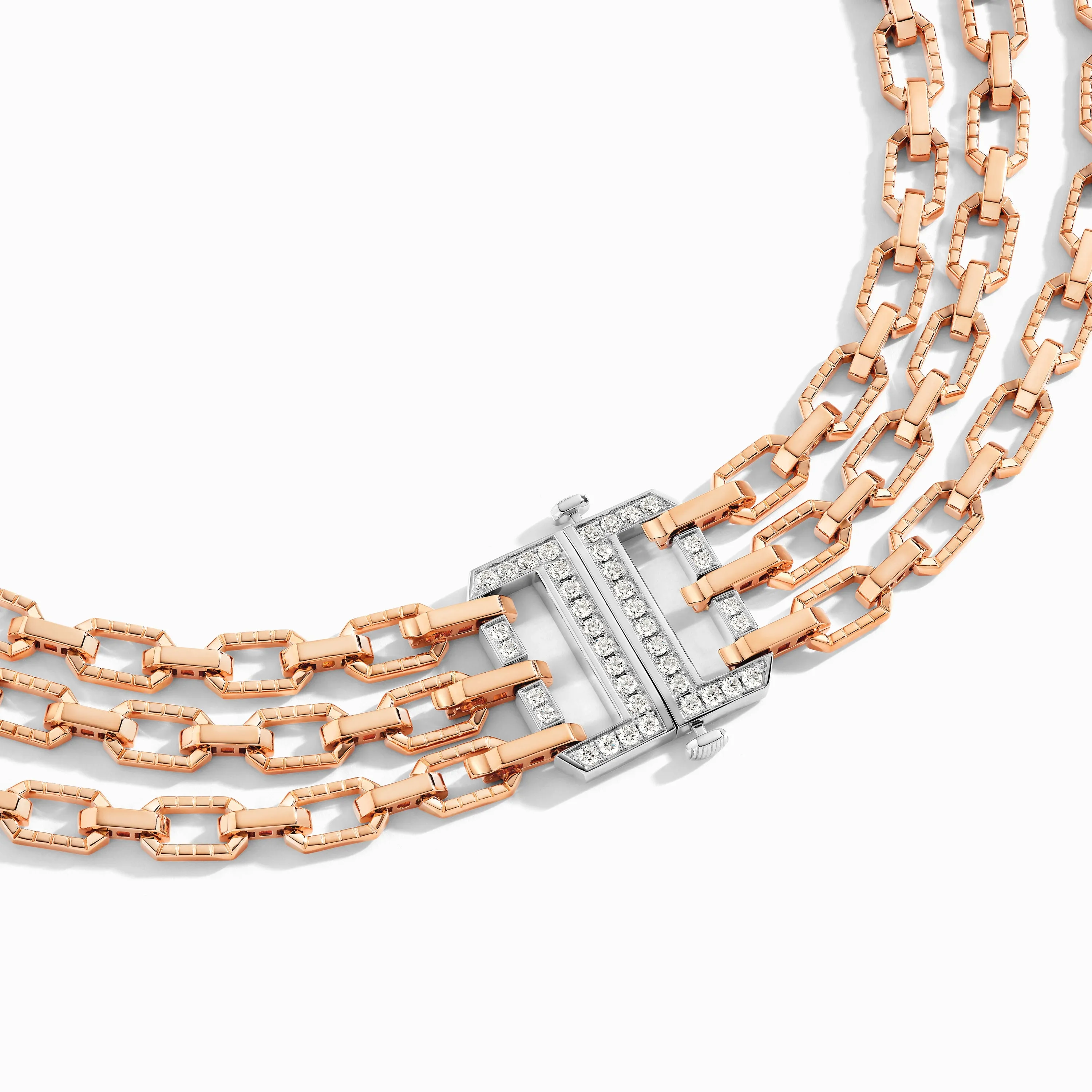 Empire Two-Tone Multi-Layer Diamond Statement Necklace