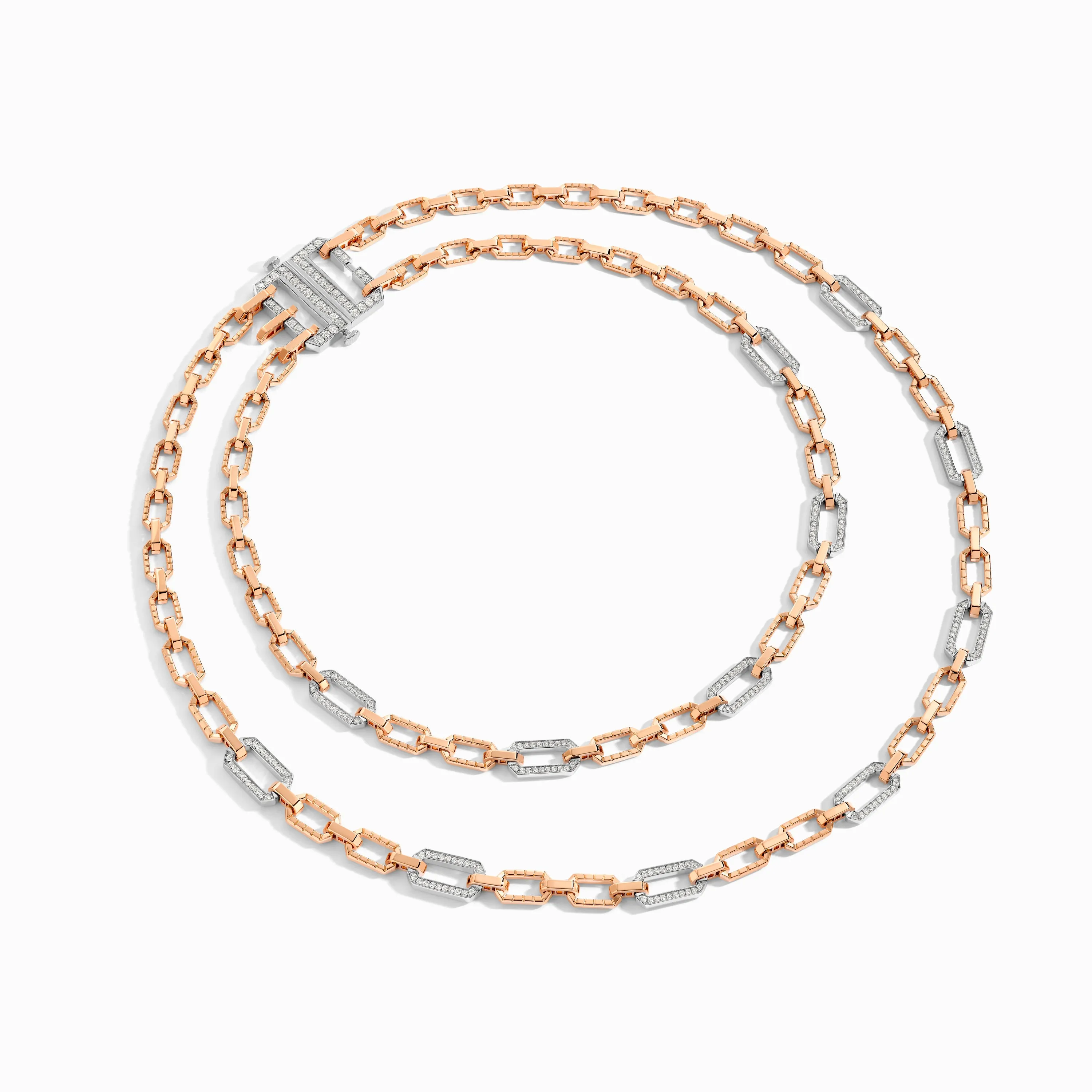 Empire Two-Tone Multi-Layer Diamond Statement Necklace