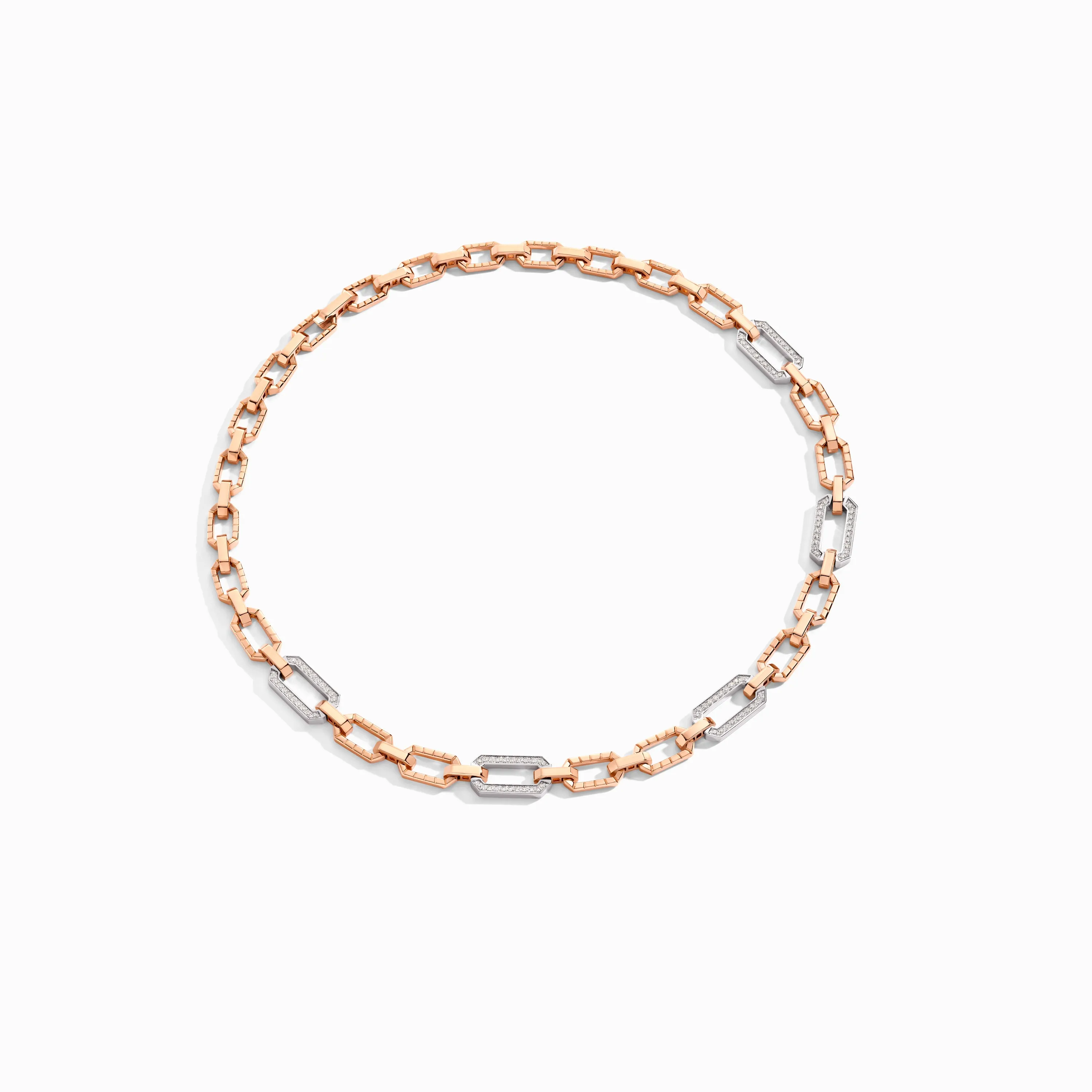 Empire Two-Tone Multi-Layer Diamond Statement Necklace