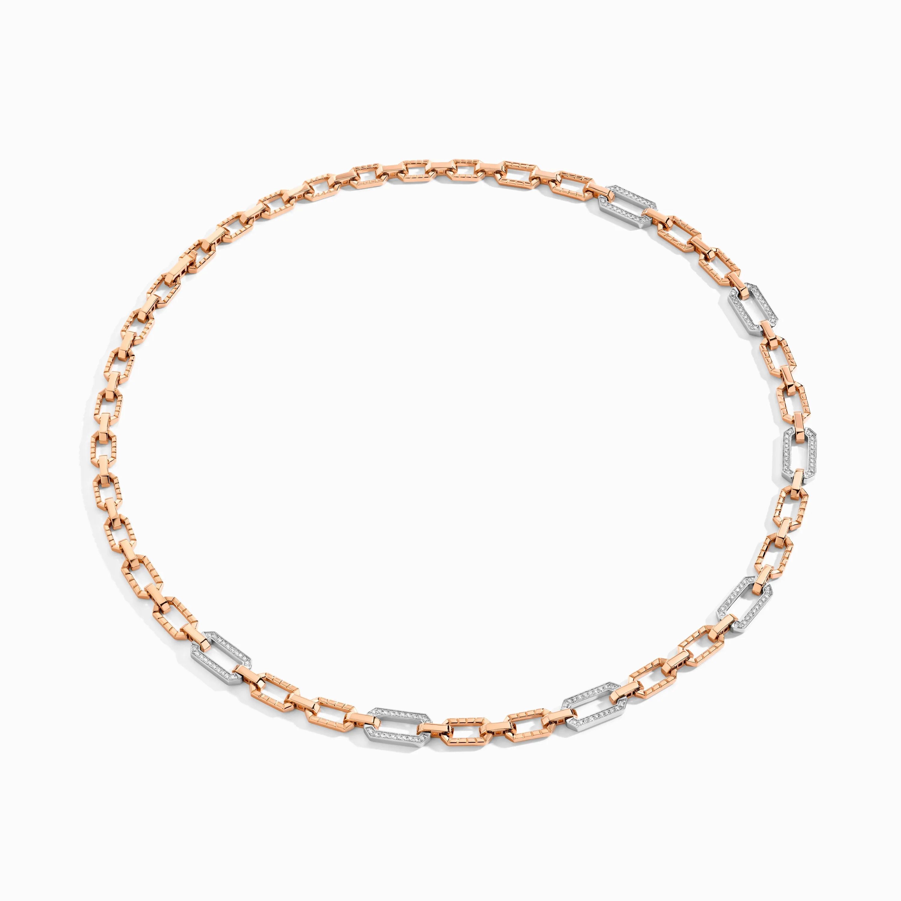 Empire Two-Tone Multi-Layer Diamond Statement Necklace