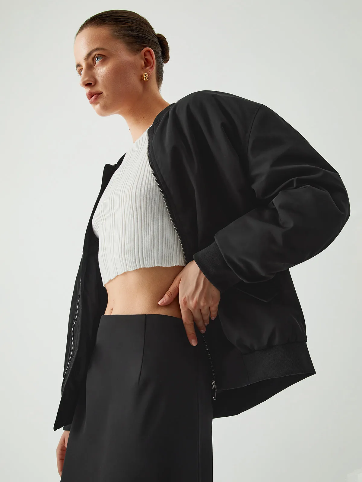 Eyes On Graceful Me Bomber Jacket