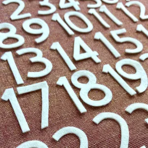 Felt Advent Numbers in Your Color Choice