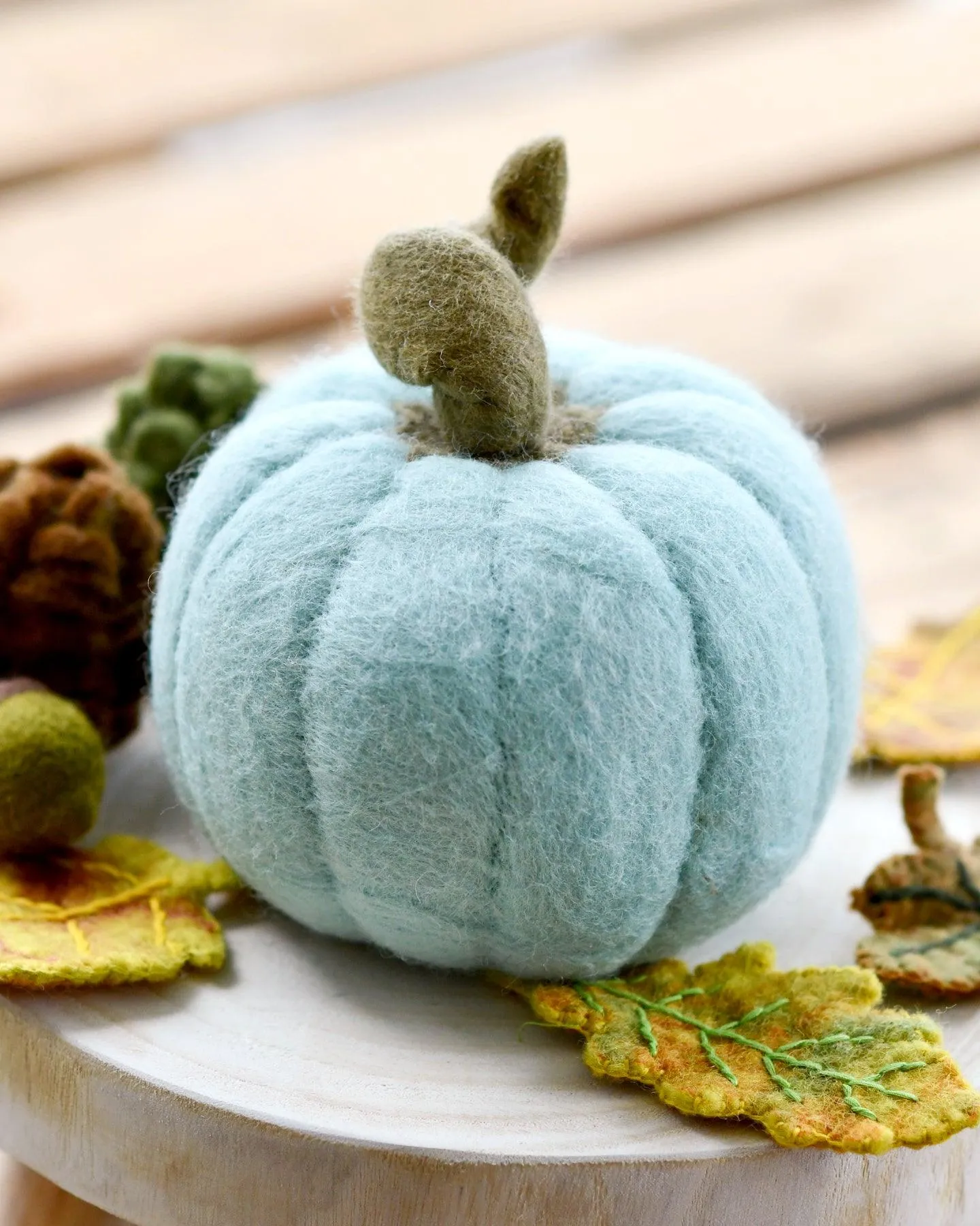 Felt Baby Blue Pumpkin