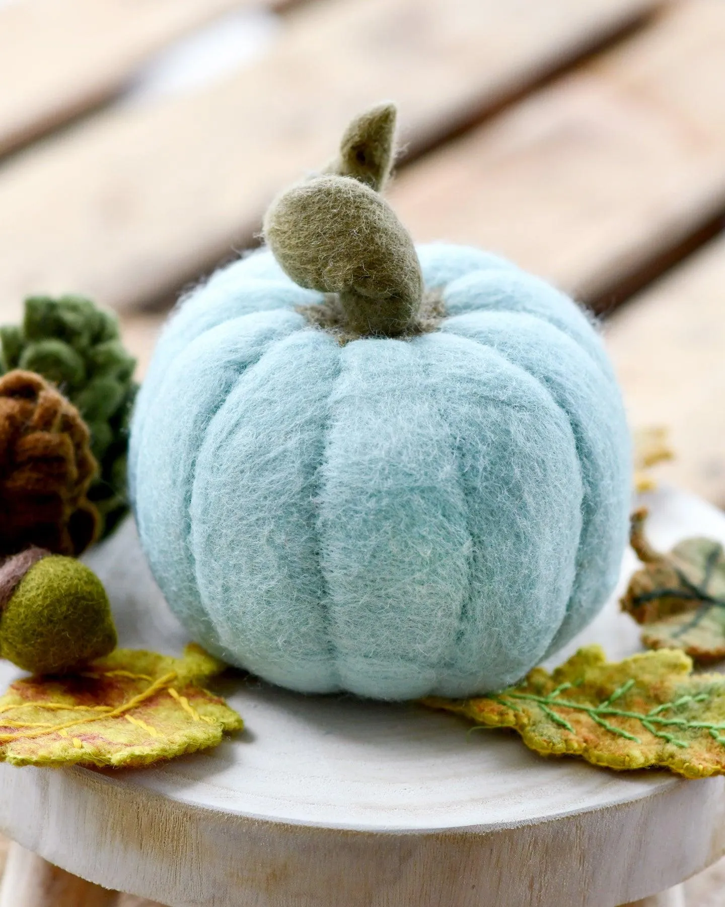 Felt Baby Blue Pumpkin