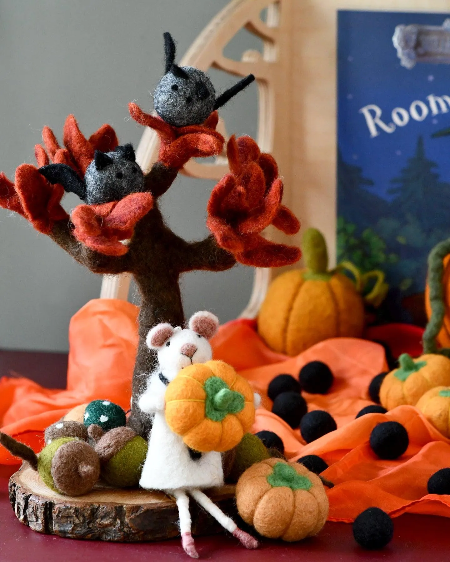 Felt Bats Loose Parts - 5 Bats