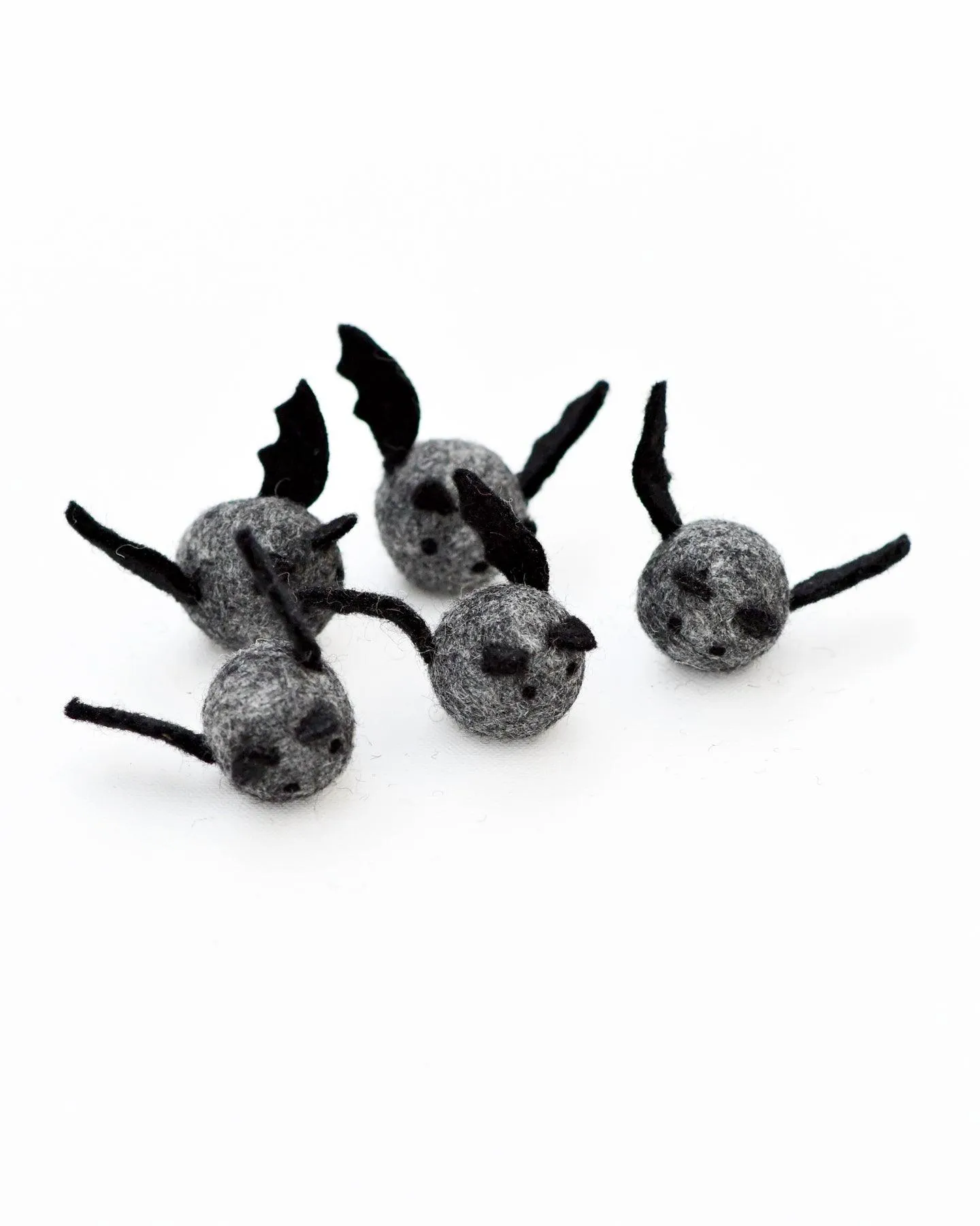 Felt Bats Loose Parts - 5 Bats