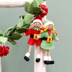 Felt Christmas Elves (Pair)
