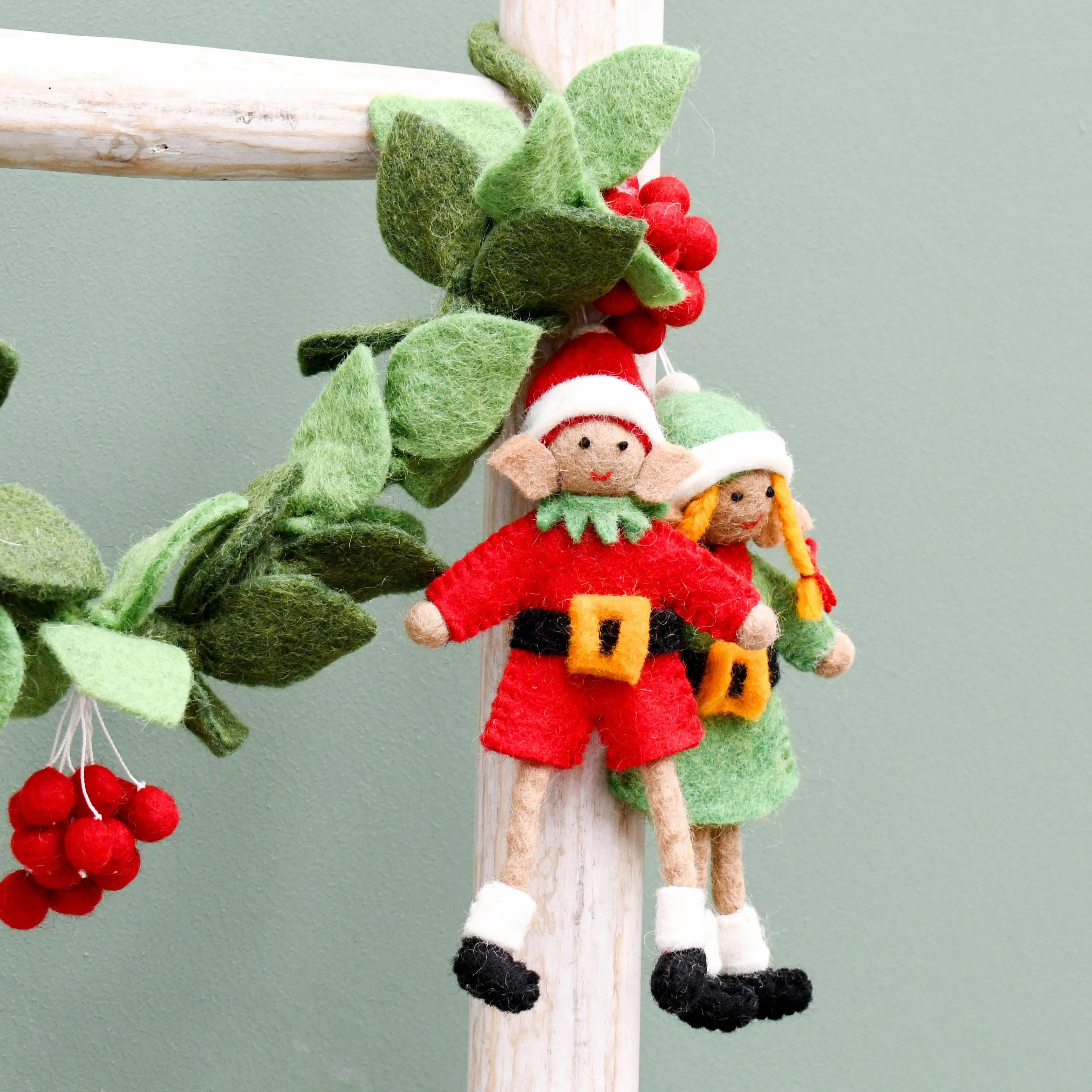 Felt Christmas Elves (Pair)