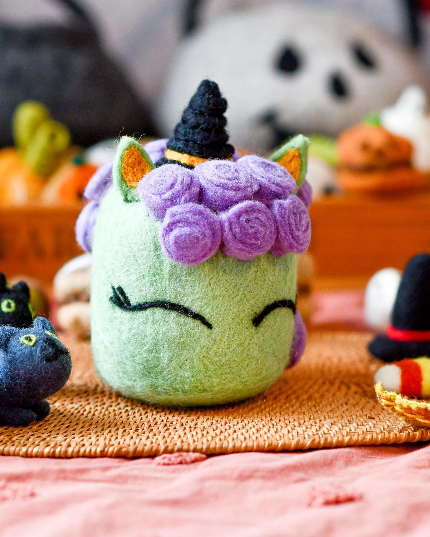 Felt Halloween Unicorn Cake