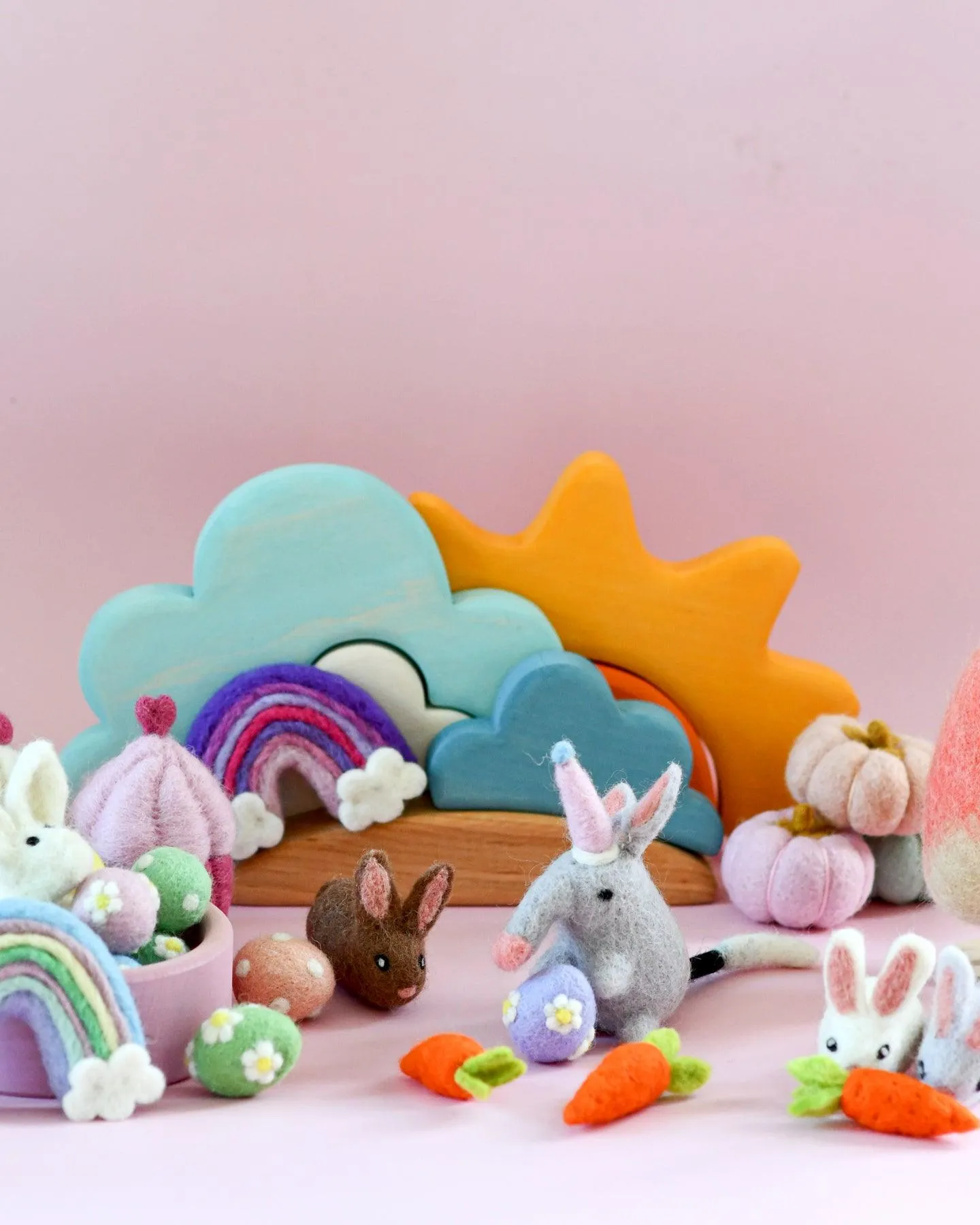 Felt Polka Dots Eggs (Set of 6)