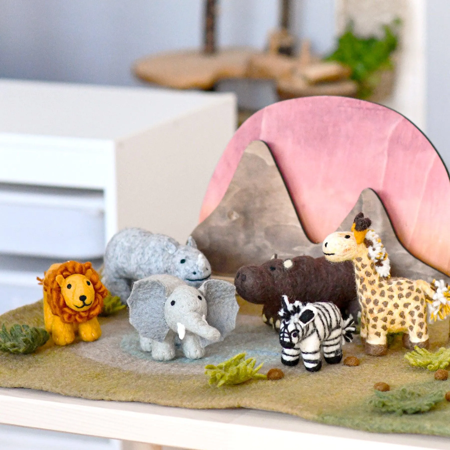 Felt Safari Zebra Toy