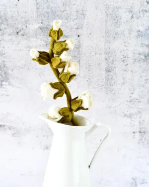 Felt White Blossoms