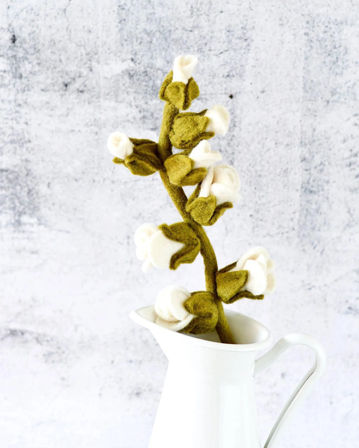 Felt White Blossoms