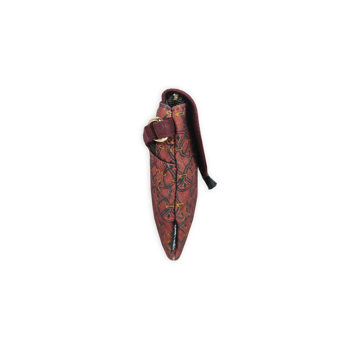 Flap Tassel Sling Bag- Maroon Knot