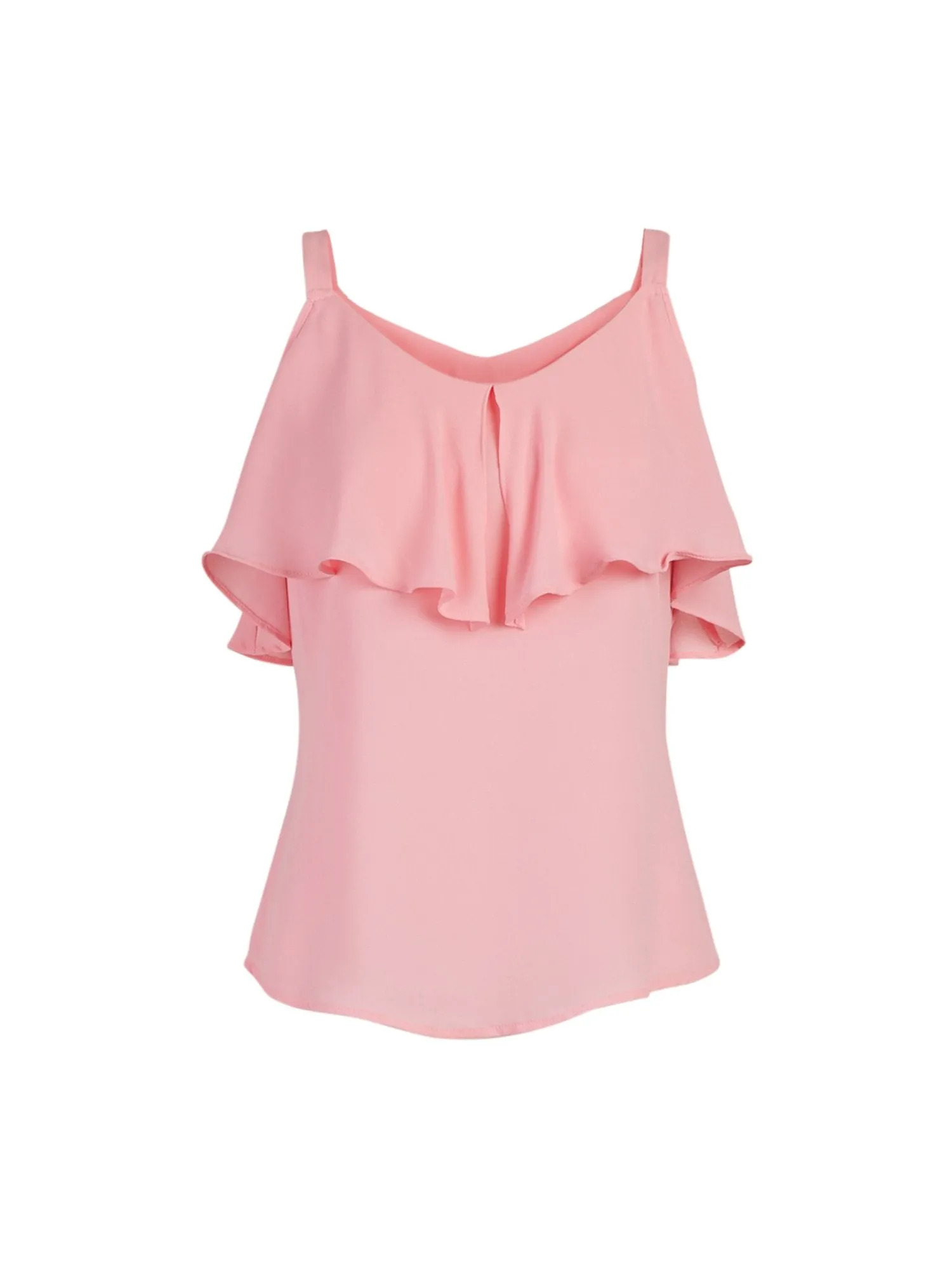 Flounced Cold-Shoulder Top