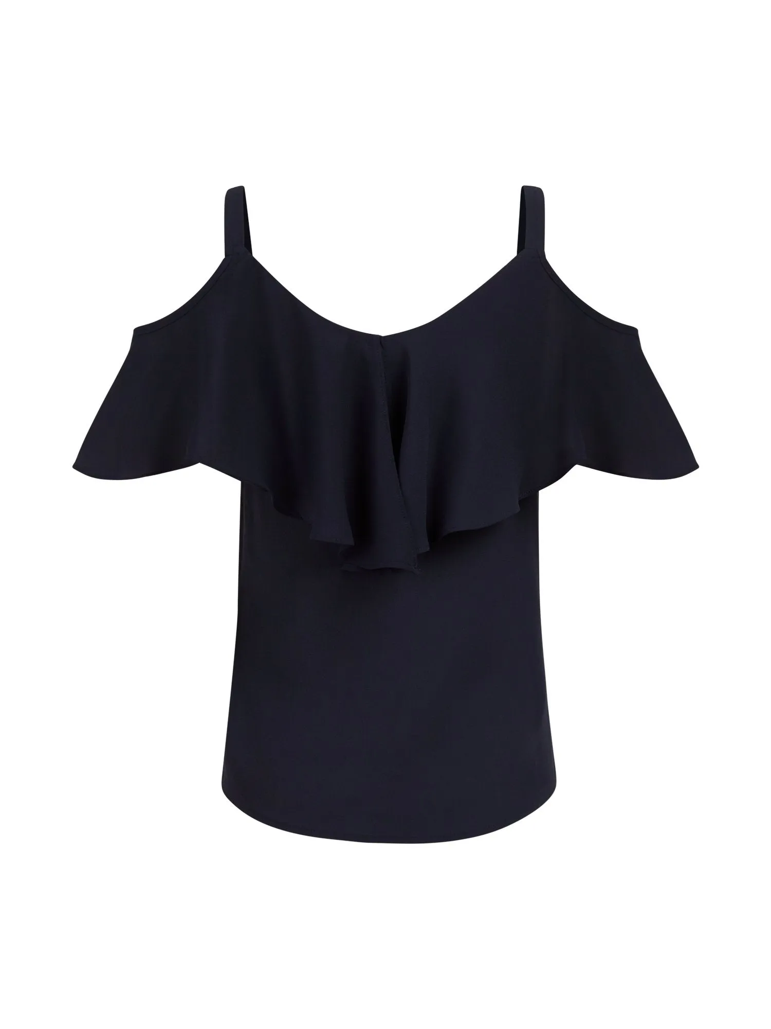 Flounced Cold-Shoulder Top
