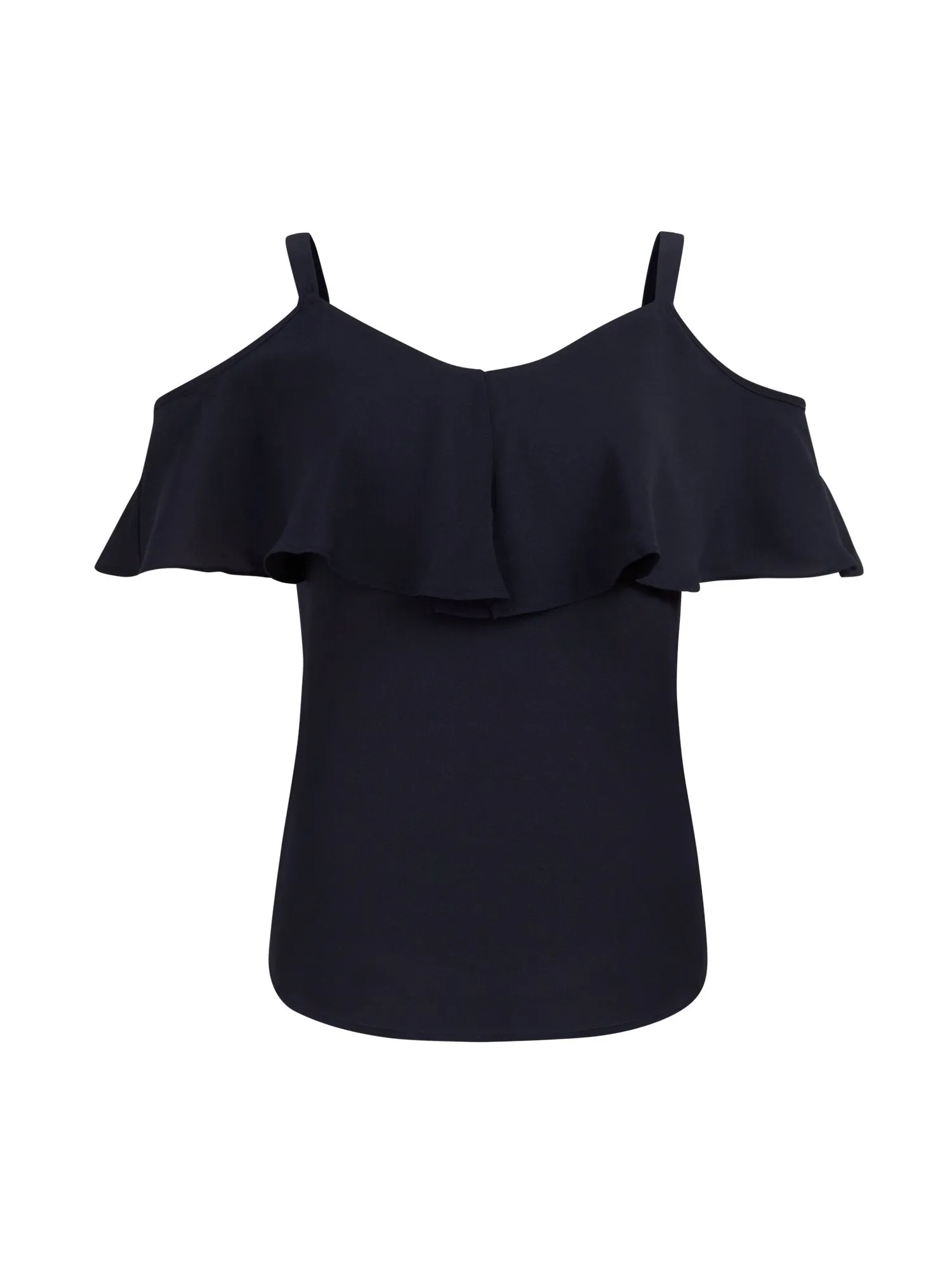 Flounced Cold-Shoulder Top