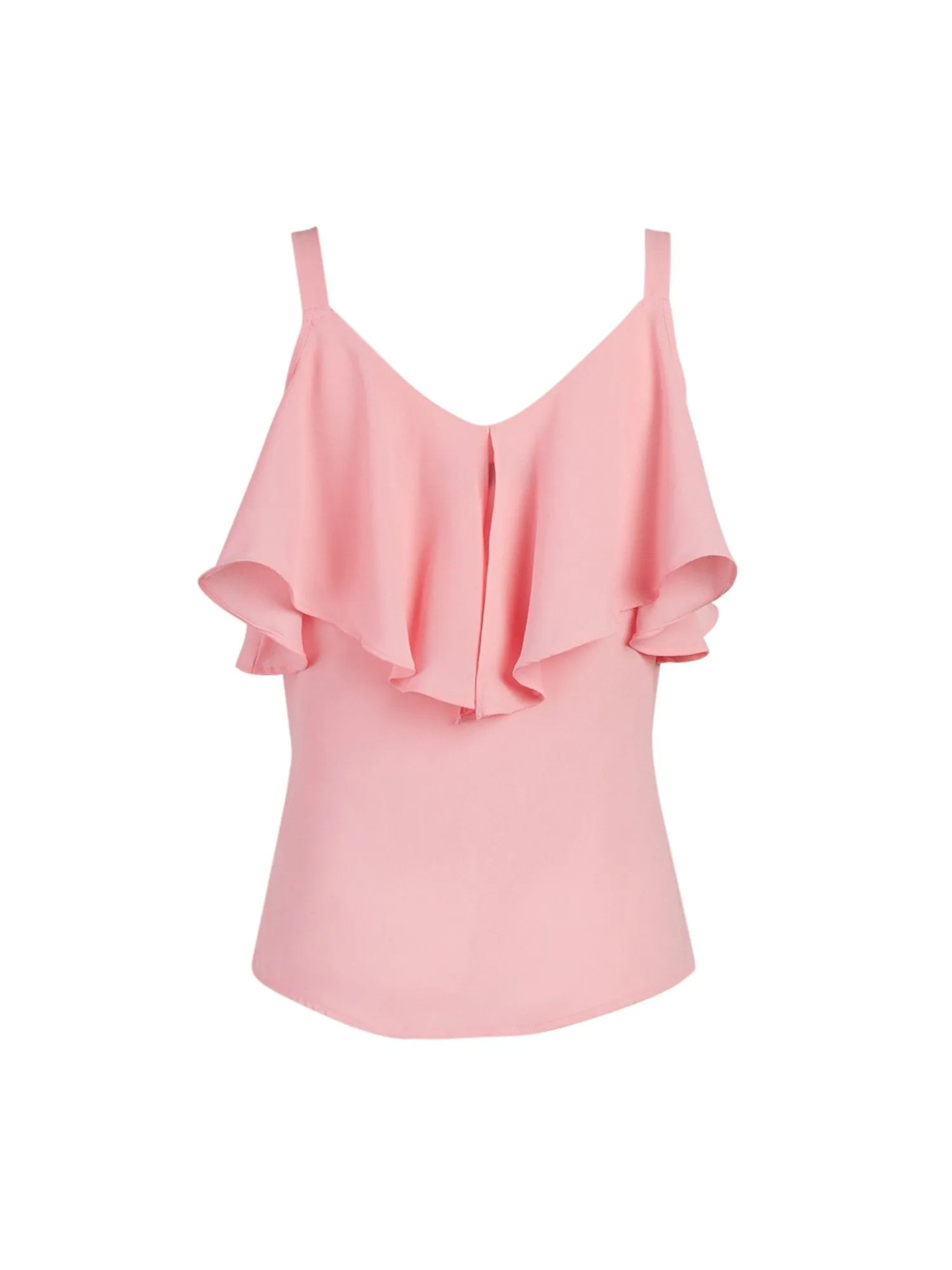 Flounced Cold-Shoulder Top