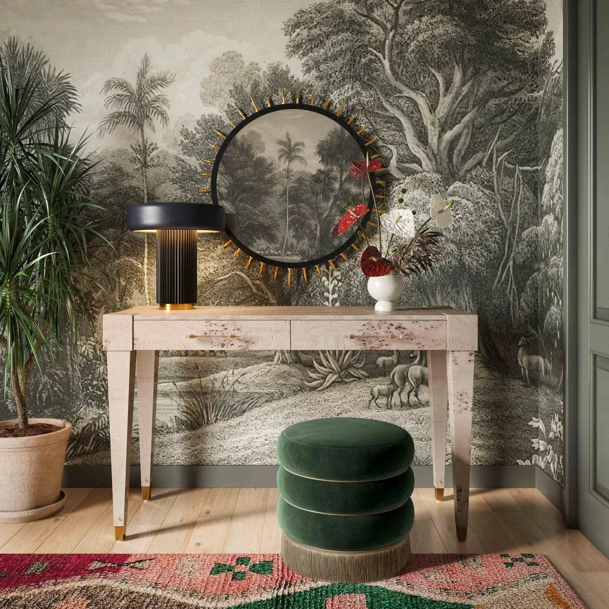 Frankie Velvet Ottoman
