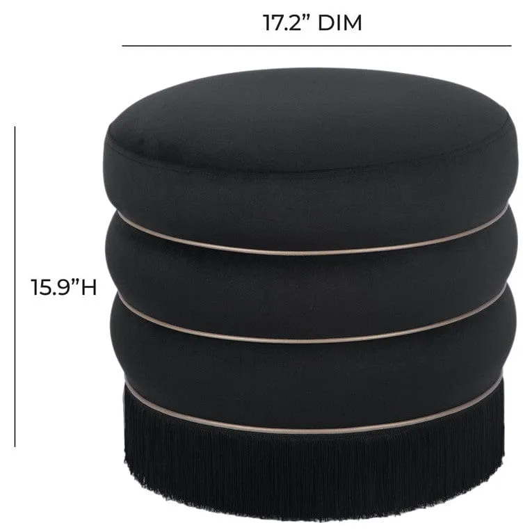 Frankie Velvet Ottoman
