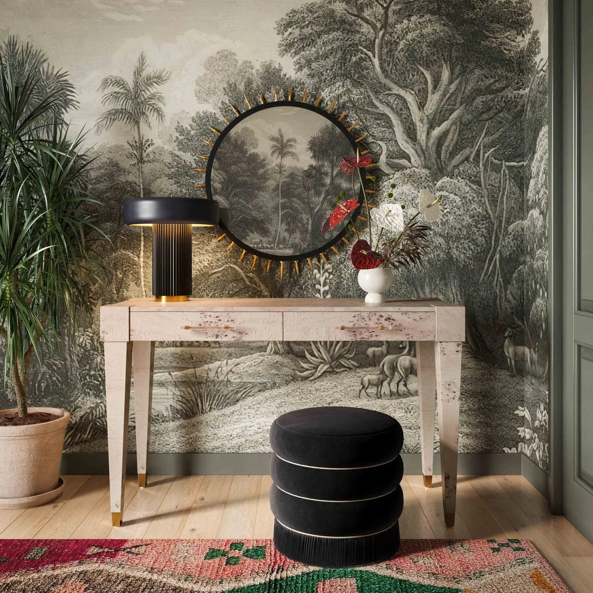 Frankie Velvet Ottoman