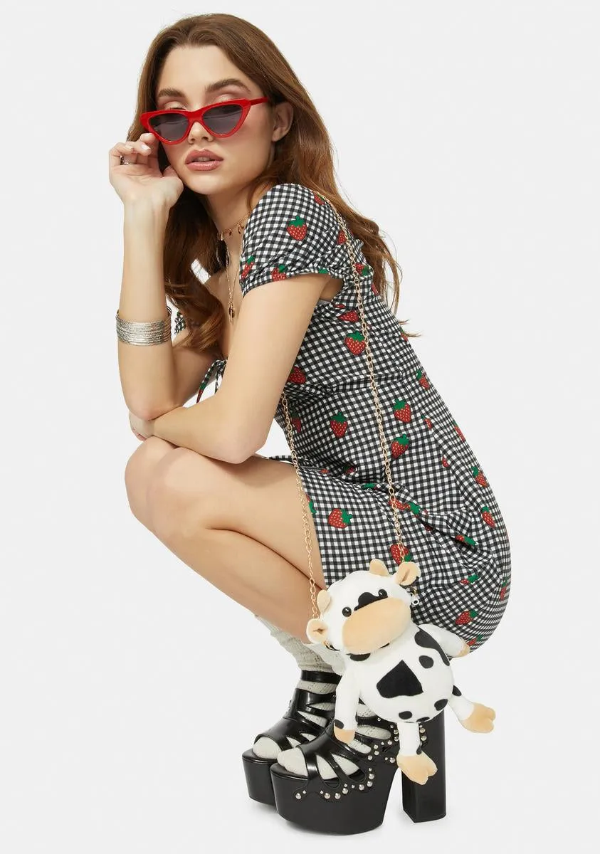 Friends Not Food Cow Shoulder Bag