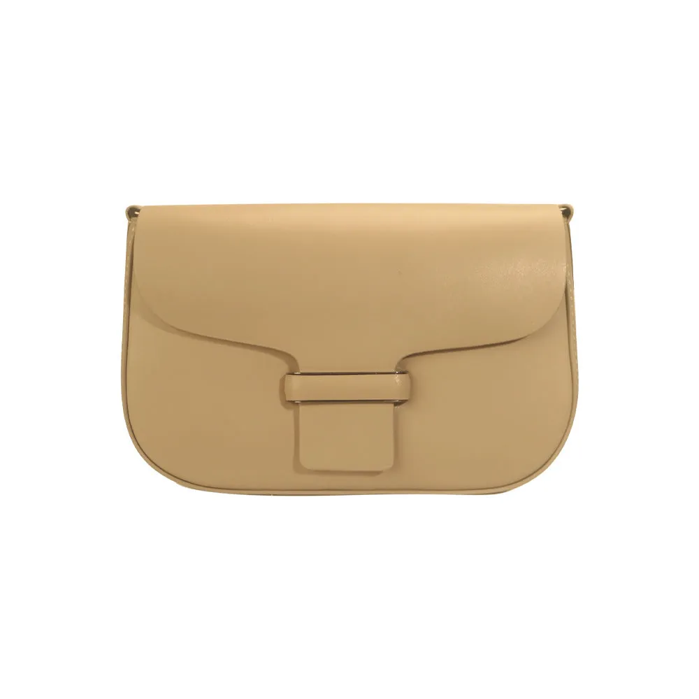 Genuine leather small shoulder bag for women trendy classic style