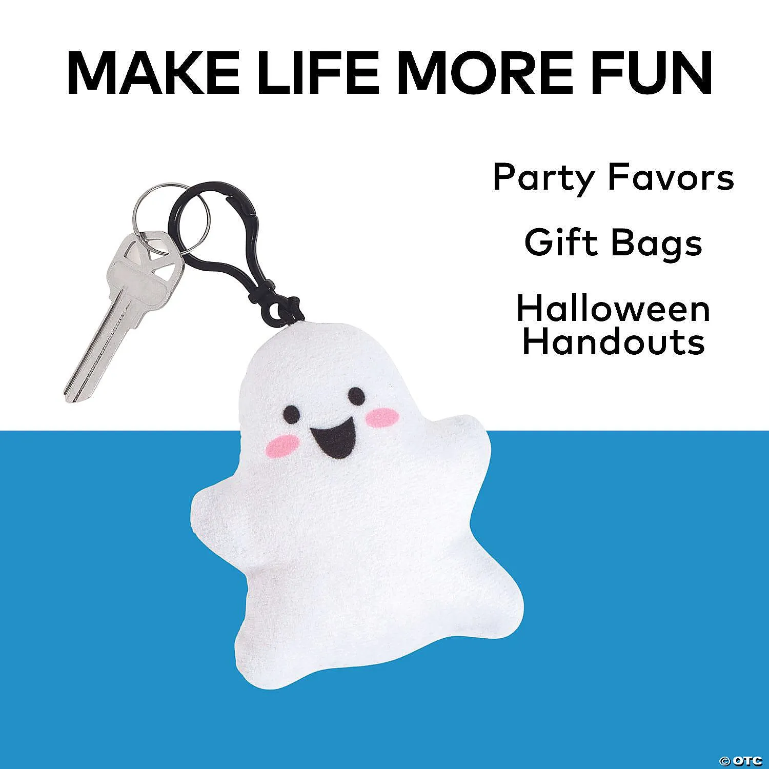 Ghost Stuffed Backpack Clip Keychains