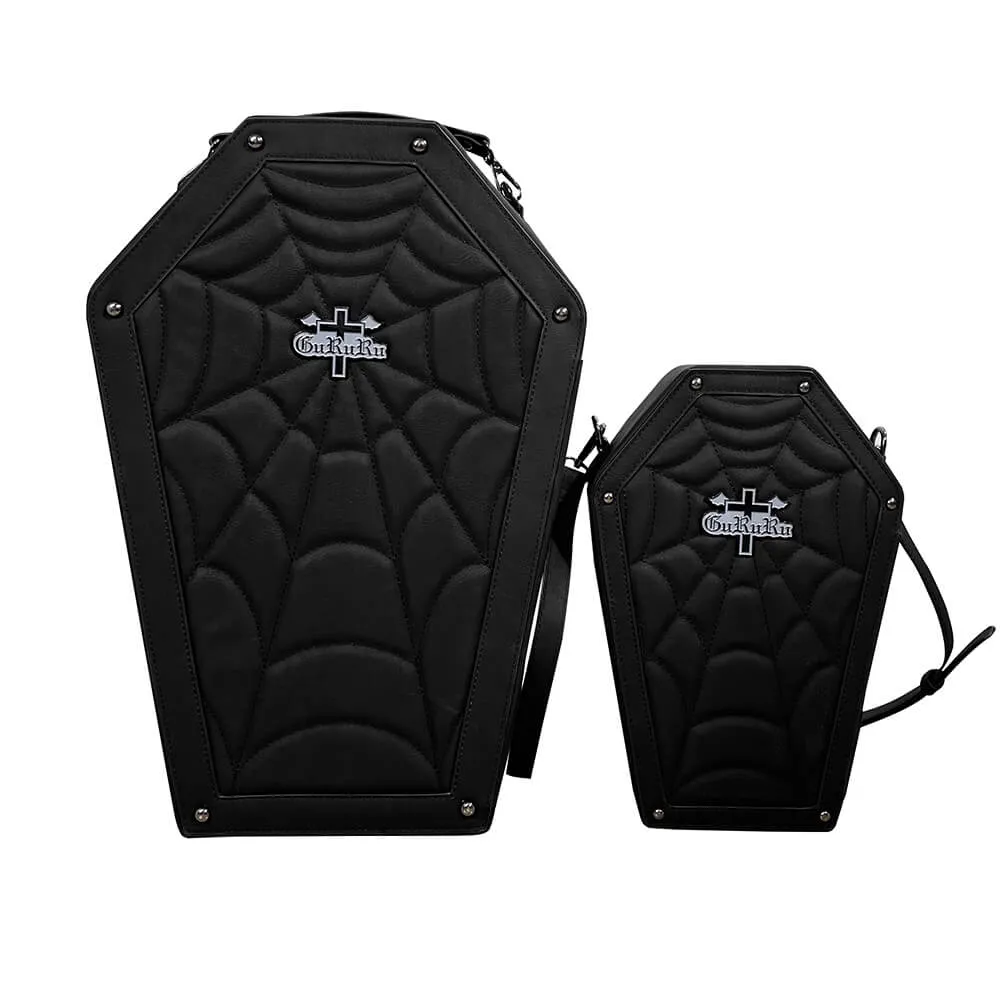 Gothic Coffin Bag Halloween Spider Web Handbag