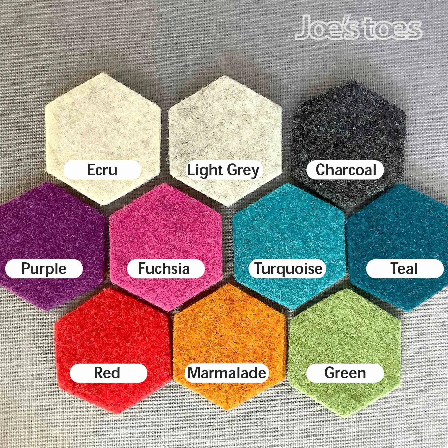 Joe's Toes Felt Mini Bunting - set of 10