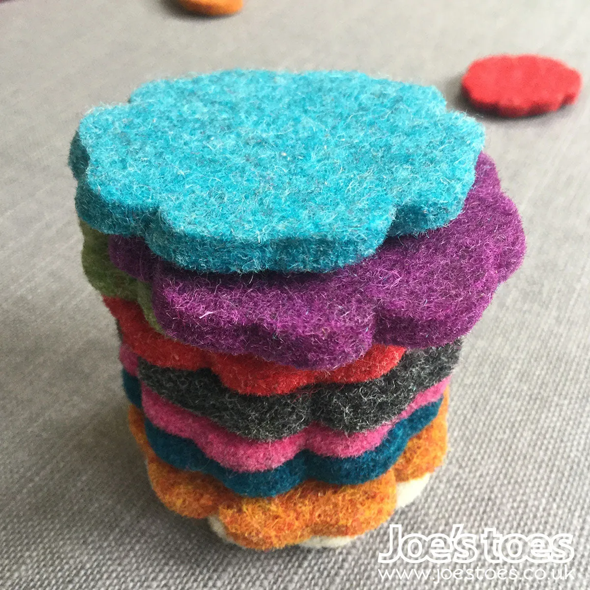 Joe's Toes Smaller Wool Felt Flower
