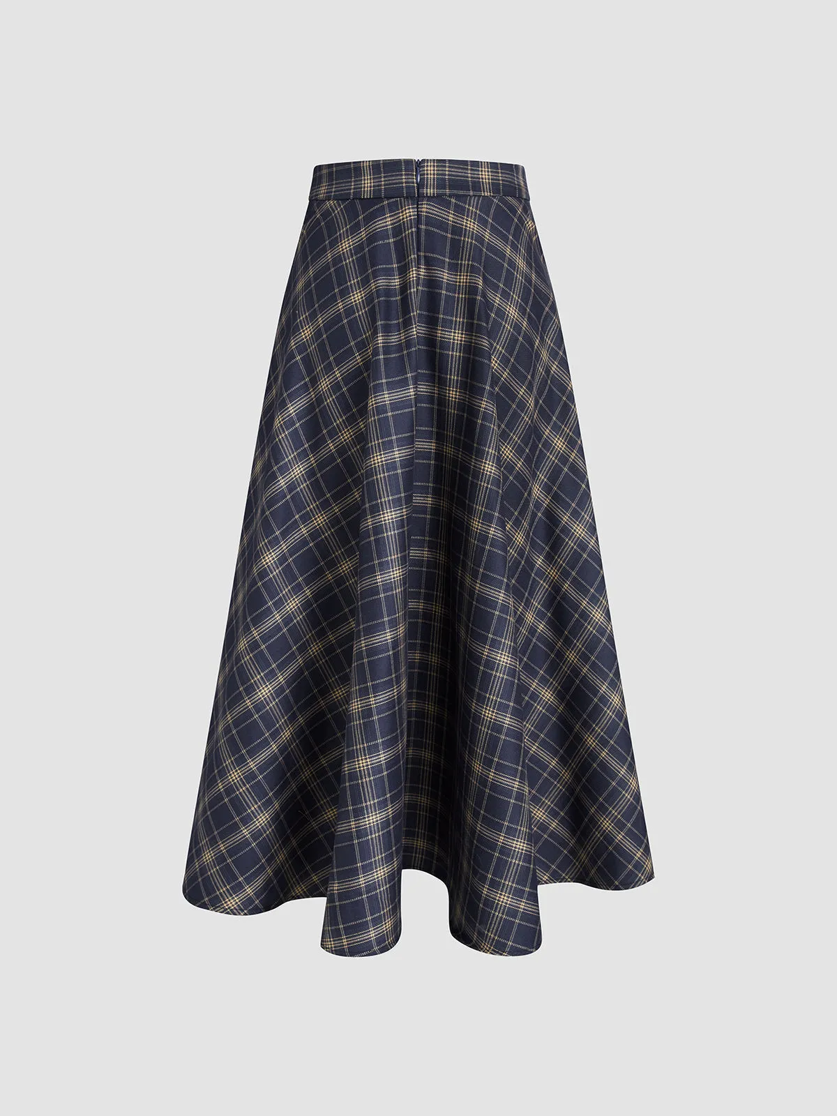Keep In Graceful Check Long Skirt