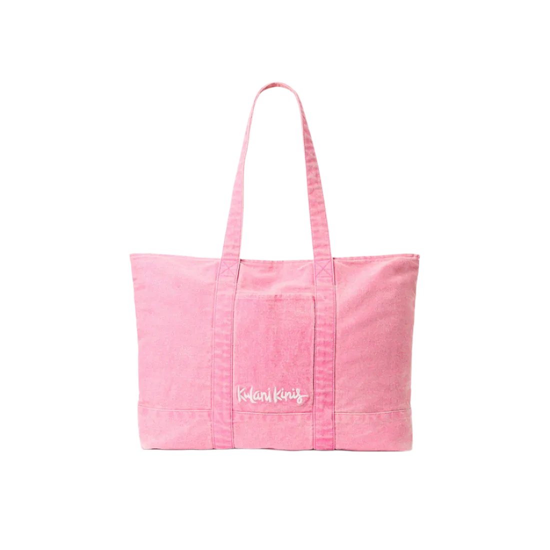 Kulani Kinis Weekender Beach Tote Bag - Pink Denim