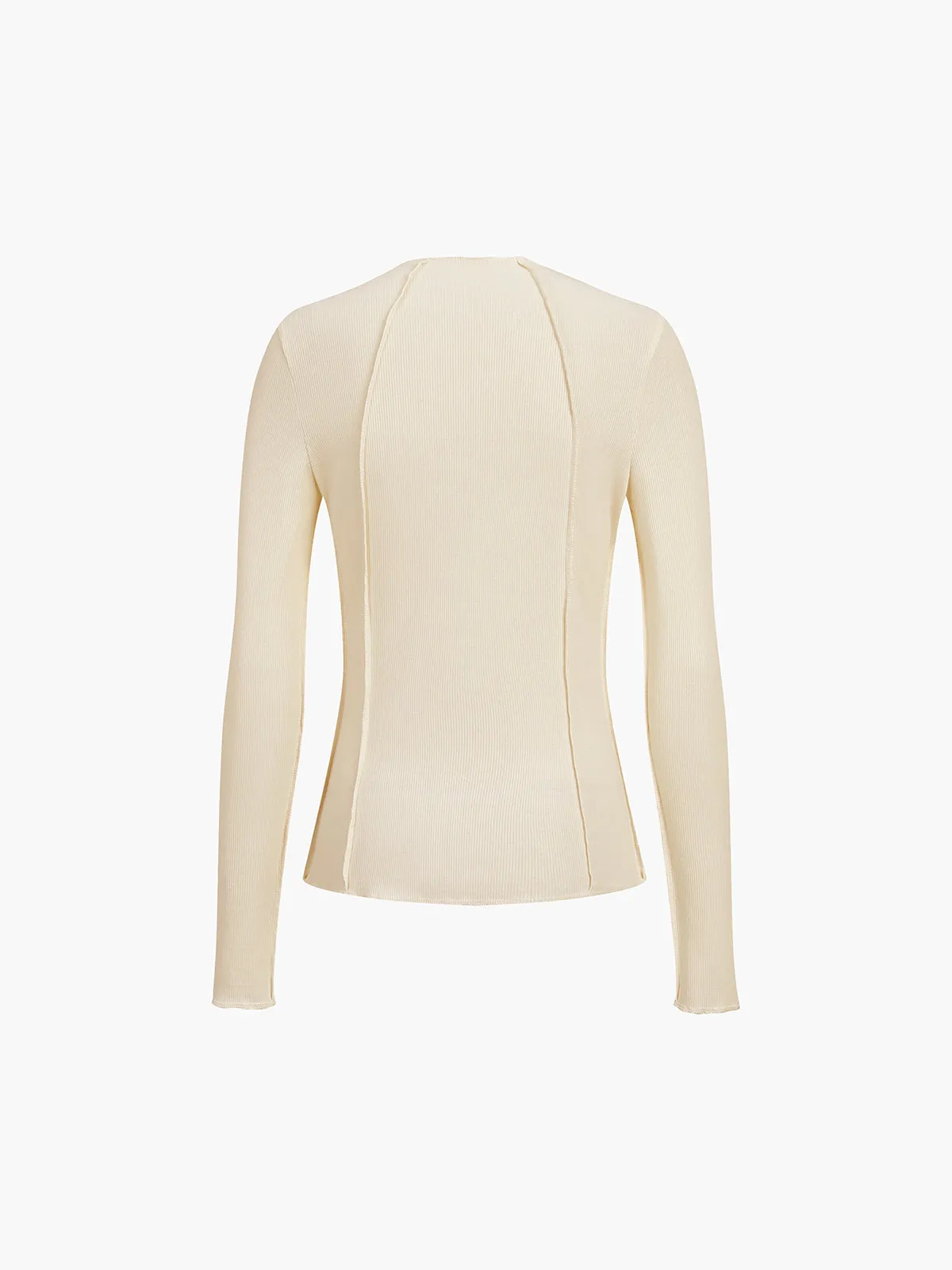 Lettuce Rib Graceful Long Sleeve Top