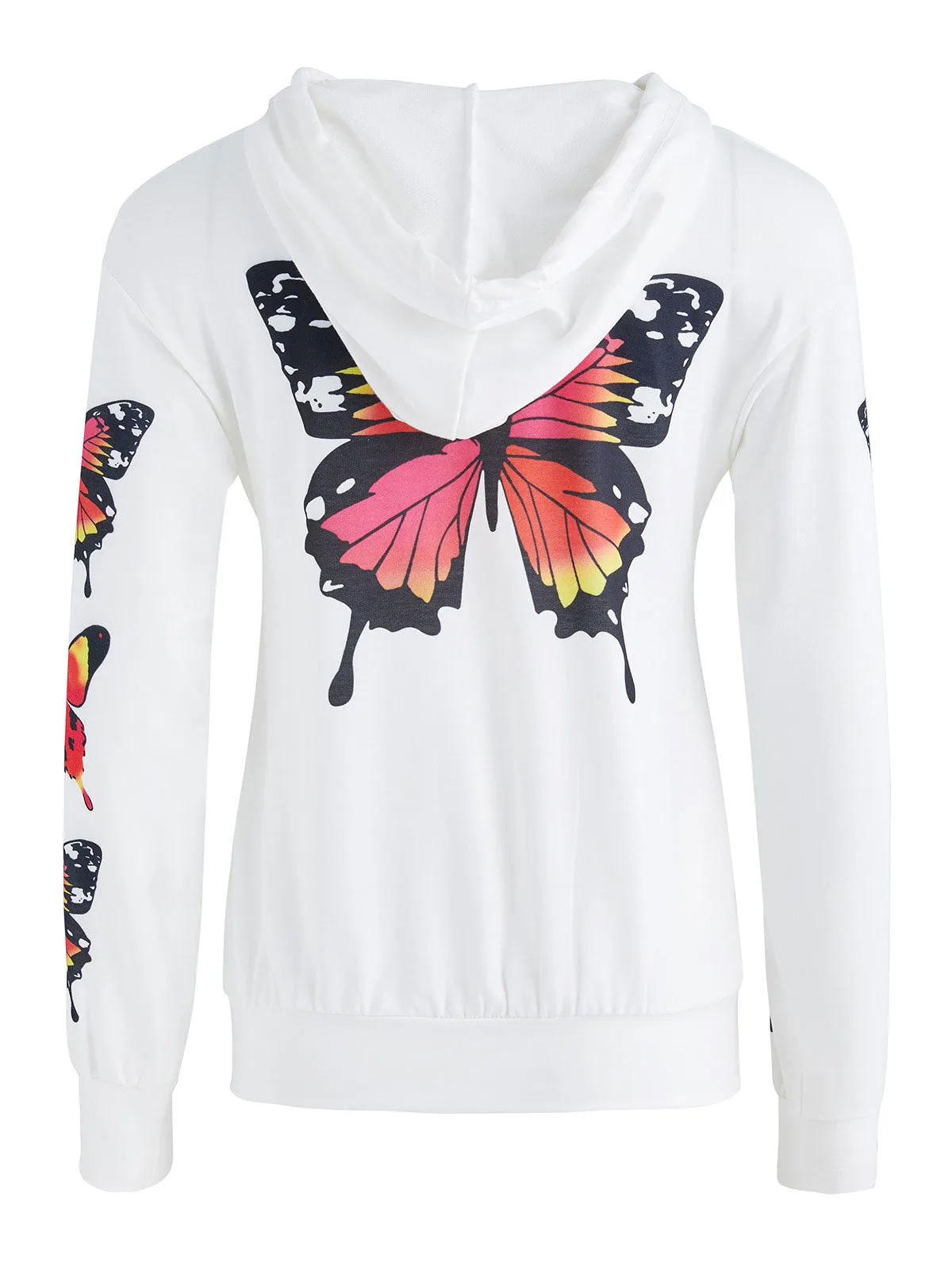 Long Sleeve Graceful Butterfly Crop Top
