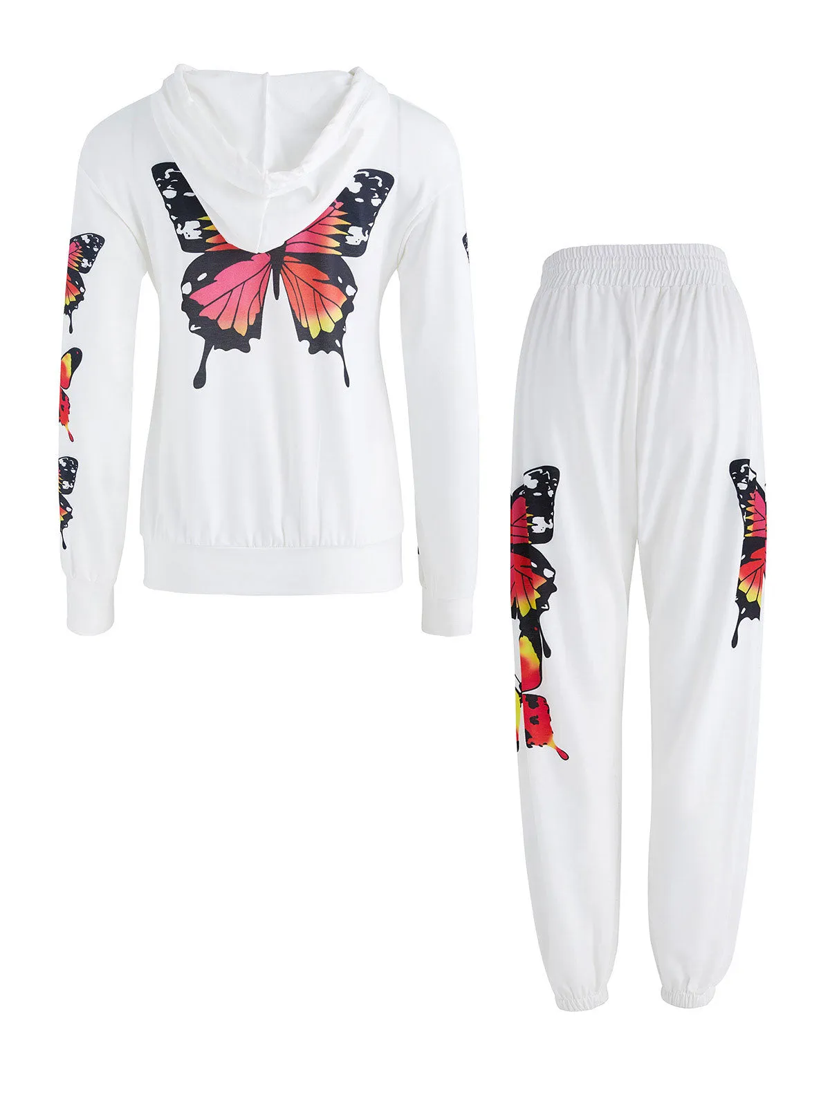Long Sleeve Graceful Butterfly Crop Top