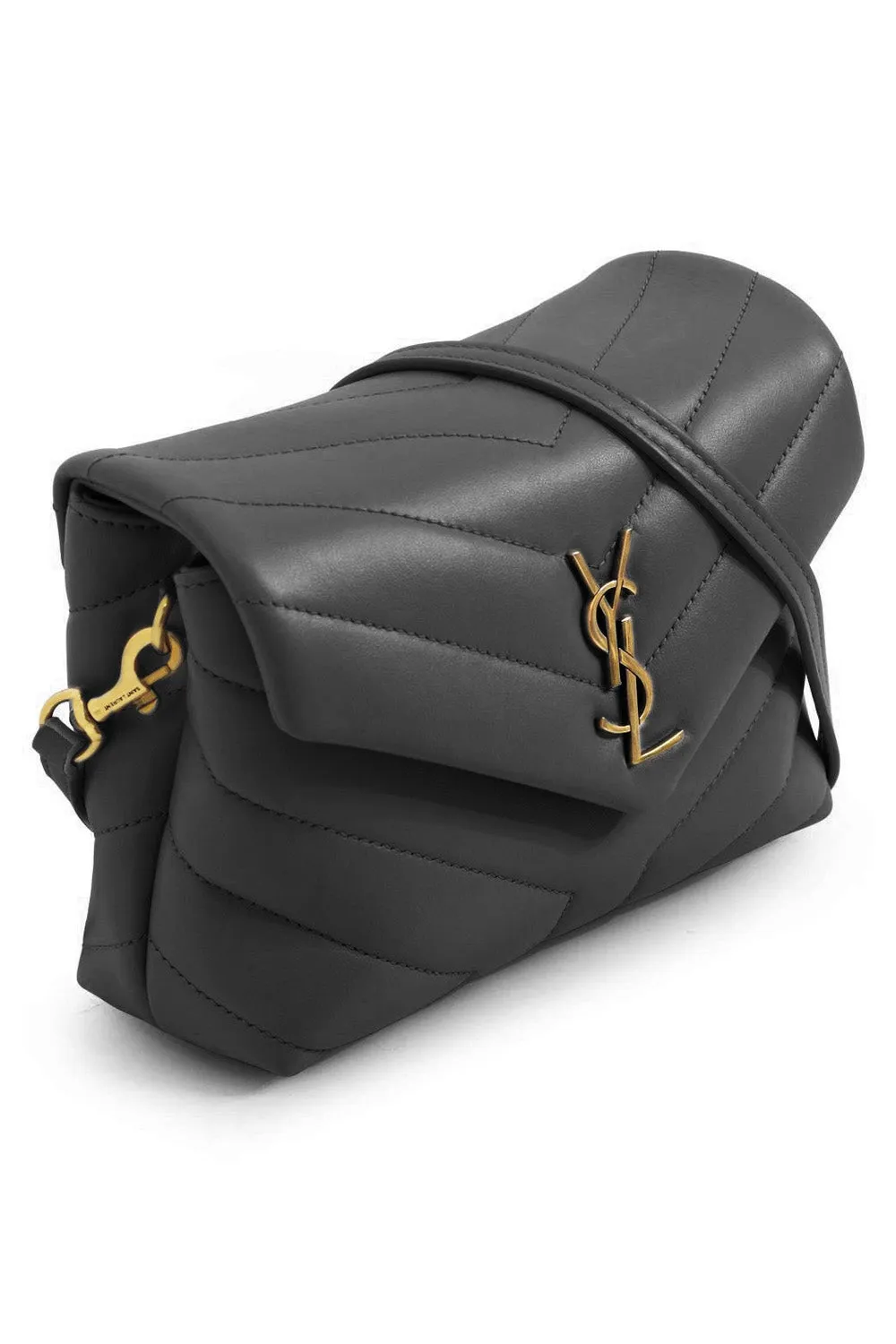 LOULOU TOY STRAP BAG STORM/GOLD