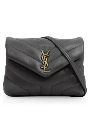 LOULOU TOY STRAP BAG STORM/GOLD