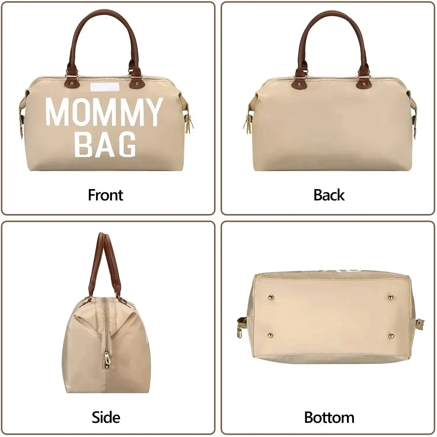 Mama Large Capacity  Tote Bag Travel, Diaper Bag Set (9 Colors)