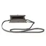 'matilda' Ice Grey Croc Designer Leather Organizer Flap Ov