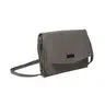 'matilda' Ice Grey Croc Designer Leather Organizer Flap Ov