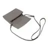 'matilda' Ice Grey Croc Designer Leather Organizer Flap Ov