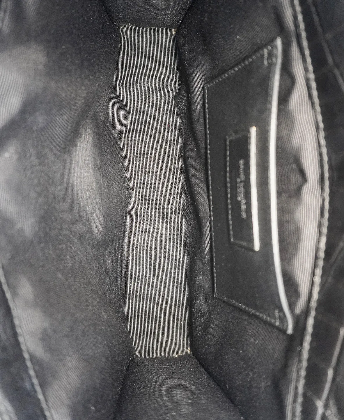 Medium Embossed Monogram Classic Kate Black
