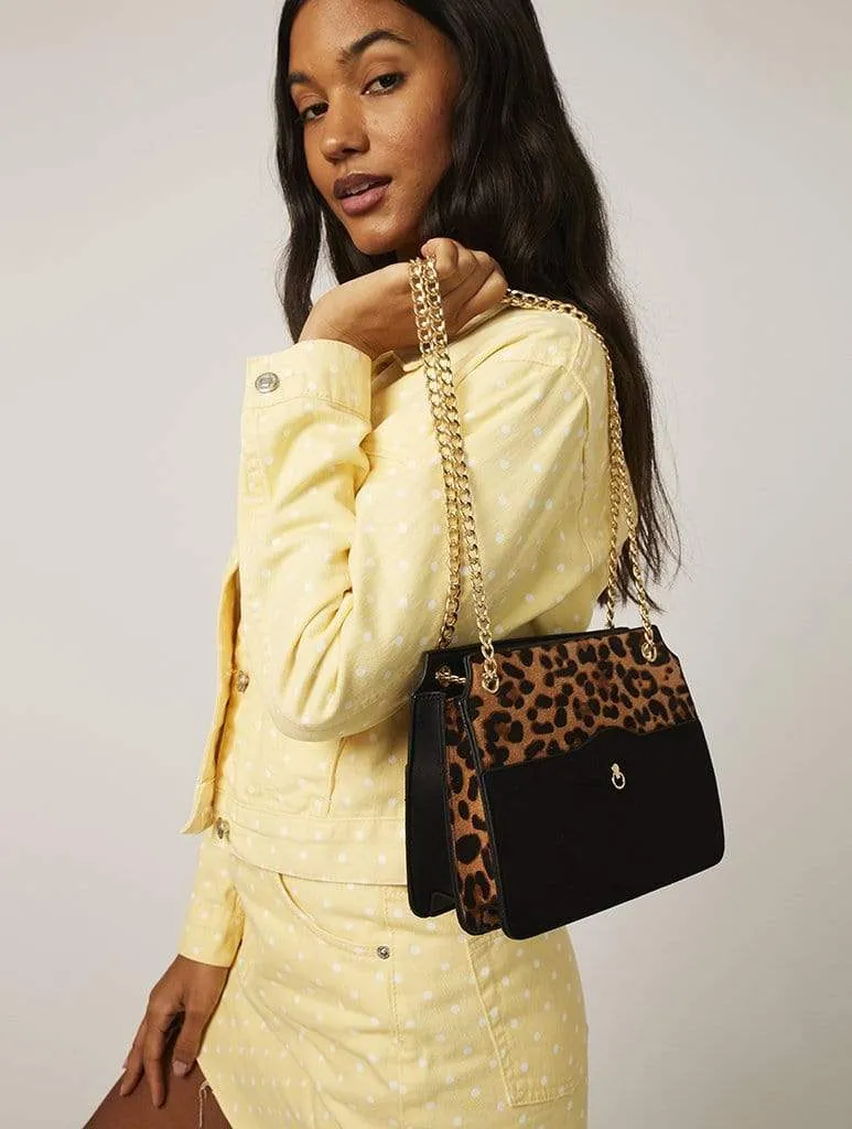 Midnight Leopard Tote Bag