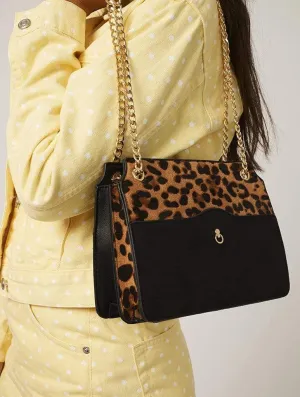 Midnight Leopard Tote Bag